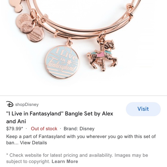 COPY - New I live in a fantasyland Disney exclusive Alex and ani bangle - Picture 2 of 2